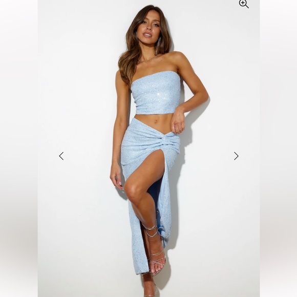 NWT HELLO MOLLY midi sequin skirt size XS - Picture 2 of 8